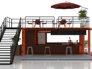 container coffee stand 3D Model
