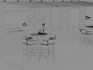 container coffee stand 3D Модель