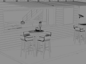 container coffee stand 3D Model