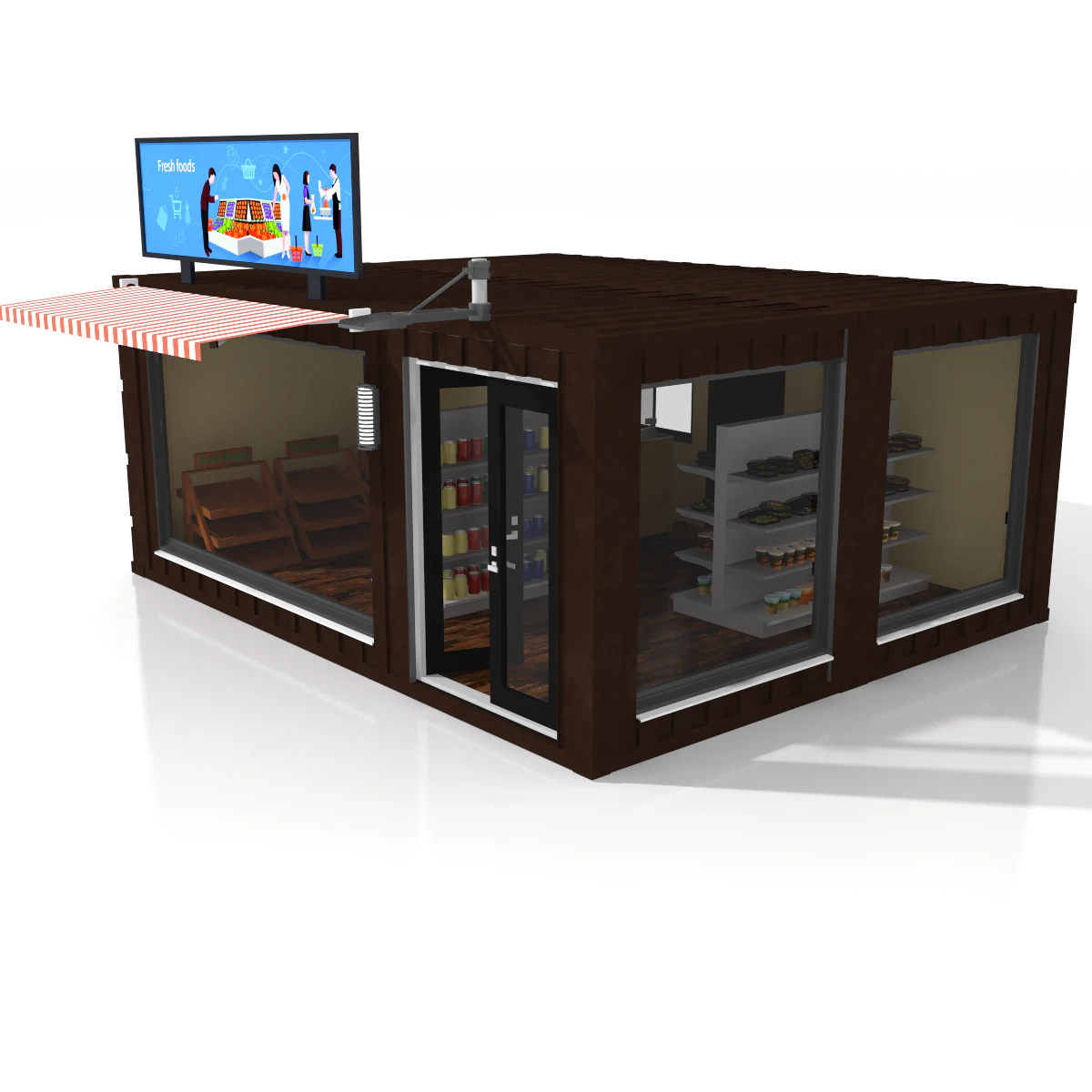 container grocery store 3D Model .c4d .max .obj .3ds .fbx .stl .blend 