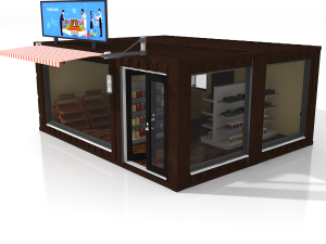 container grocery store 3D मॉडल