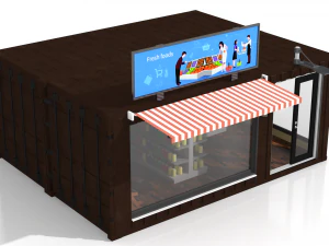 container grocery store 3D Model