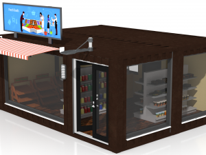 container grocery store Model 3D