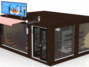 container grocery store 3D Model