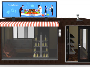 container grocery store 3D Model