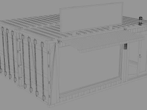 container grocery store 3D Model