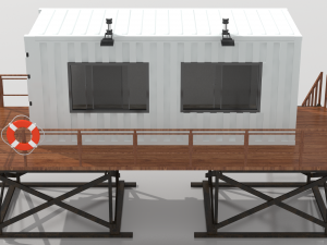 container beach lifeguard stand 3D 모델