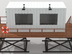 container beach lifeguard stand 3D Model