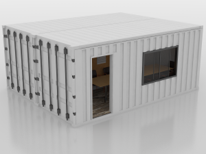 container construction site cabin Model 3D
