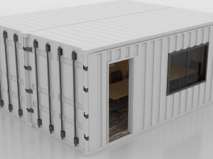 container construction site cabin 3D मॉडल