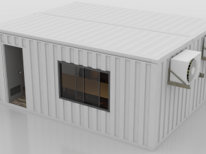 container construction site cabin 3D मॉडल