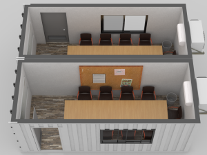 container construction site cabin 3D मॉडल