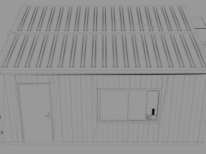 container construction site cabin 3D मॉडल