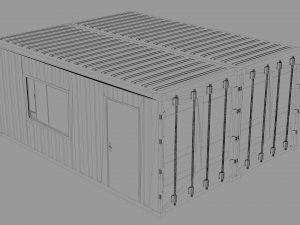 container construction site cabin 3D मॉडल