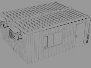 container construction site cabin 3D मॉडल
