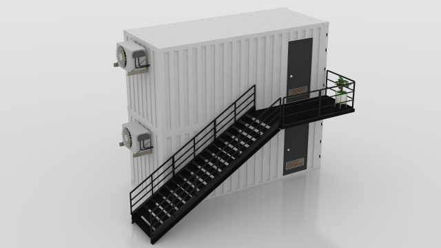 container construction site cabin 3D मॉडल .c4d .max .obj .3ds .fbx .stl .blend 