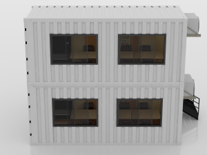 container construction site cabin 3D मॉडल