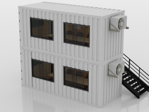 container construction site cabin 3D मॉडल