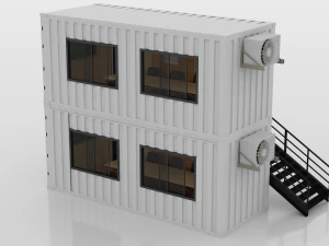 container construction site cabin 3D Model