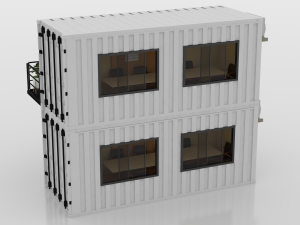 container construction site cabin 3D मॉडल
