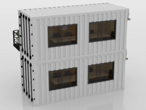 container construction site cabin 3D Model