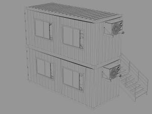 container construction site cabin 3D Model