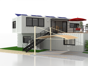 x4 40ft container 2 houses Modelo 3D