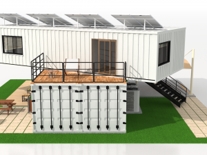 x4 40ft container 2 houses Modelo 3D