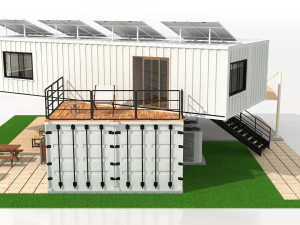 x4 40ft container 2 houses 3D Model