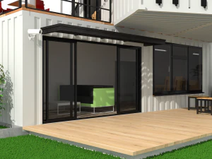x4 40ft container 2 houses 3D Model