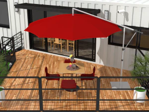 x4 40ft container 2 houses 3D Model