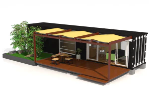 chalet contenedor Modelo 3D