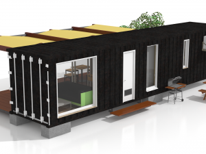 container chalet 3D मॉडल