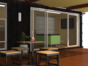 container chalet 3D मॉडल