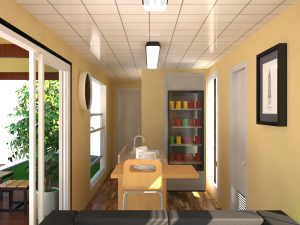 container chalet 3D मॉडल