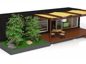container chalet 3D मॉडल
