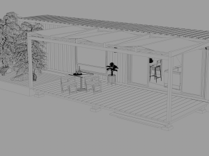 container chalet 3D मॉडल