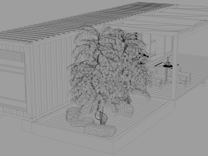 container chalet 3D मॉडल