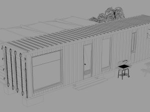 container chalet 3D मॉडल