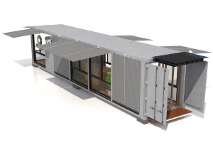 szklany dom kontenerowy Model 3D