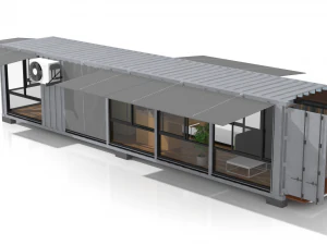 container glass house 3D Model