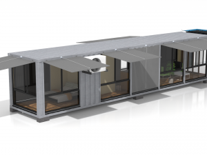 container glass house 3D मॉडल