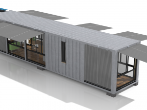 container glass house 3D मॉडल