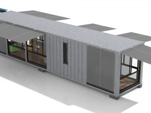 container glass house 3D Model