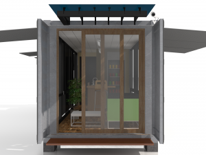 container glass house 3D मॉडल