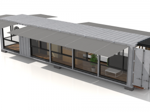 container glass house 3D मॉडल