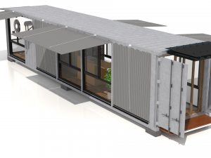 container glass house 3D मॉडल