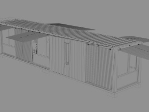 container glass house 3D मॉडल