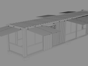 container glass house 3D मॉडल