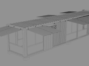 container glass house 3D Model